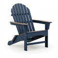 Sedia Adirondack da esterno 85 x 75 x 95 cm in legno blu navy con braccioli