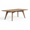 Tavolo da pranzo 180 x 90 x 75 cm in legno marrone con struttura nera stile moderno